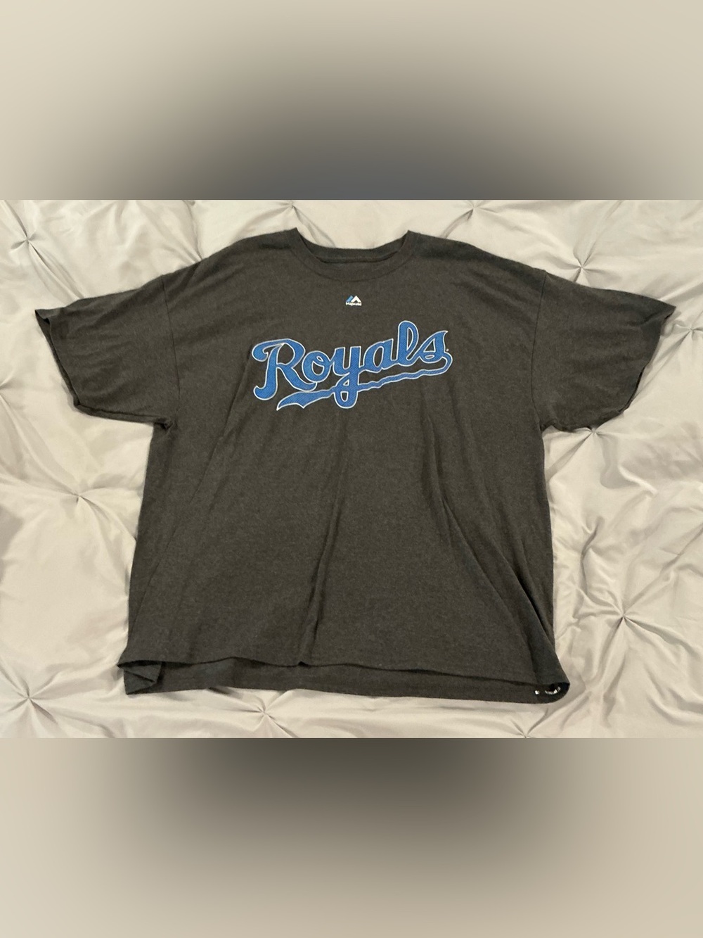 EUC - Men’s Majestic Charcoal Gray Royals Tee Shirt - Size XXL